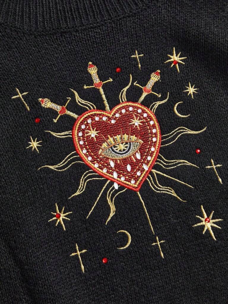 Romwe Pullover Sacred Ember – Bild 3