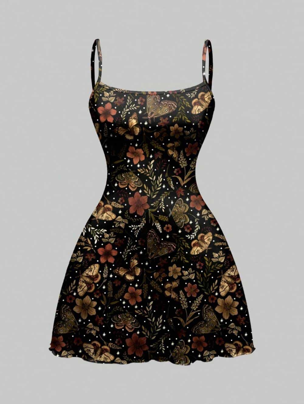 Romwe Kleid Mothlight Garden