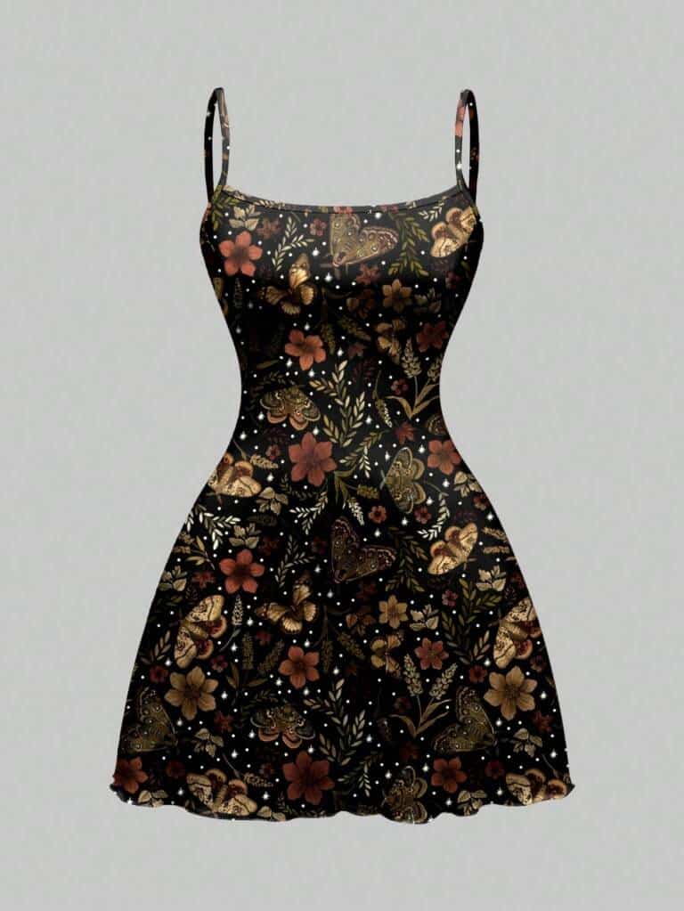Romwe dress Mothlight Garden
