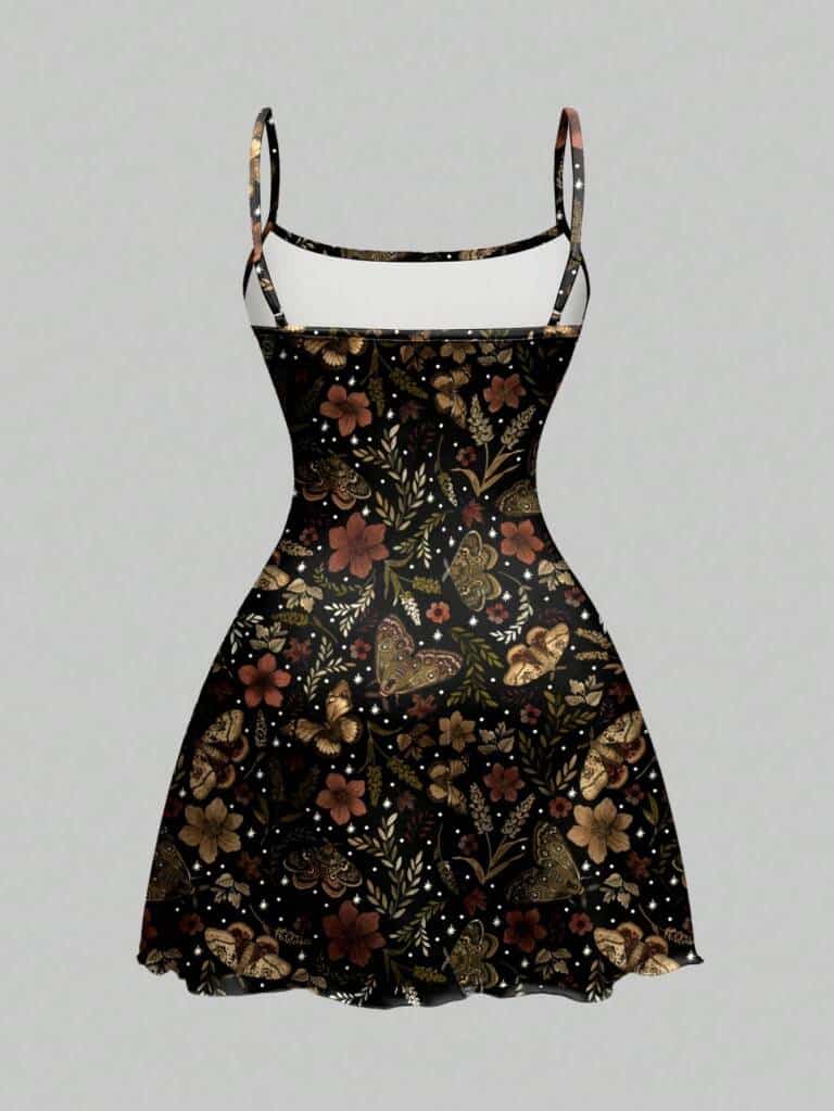 Romwe Kleid Mothlight Garden – Bild 2