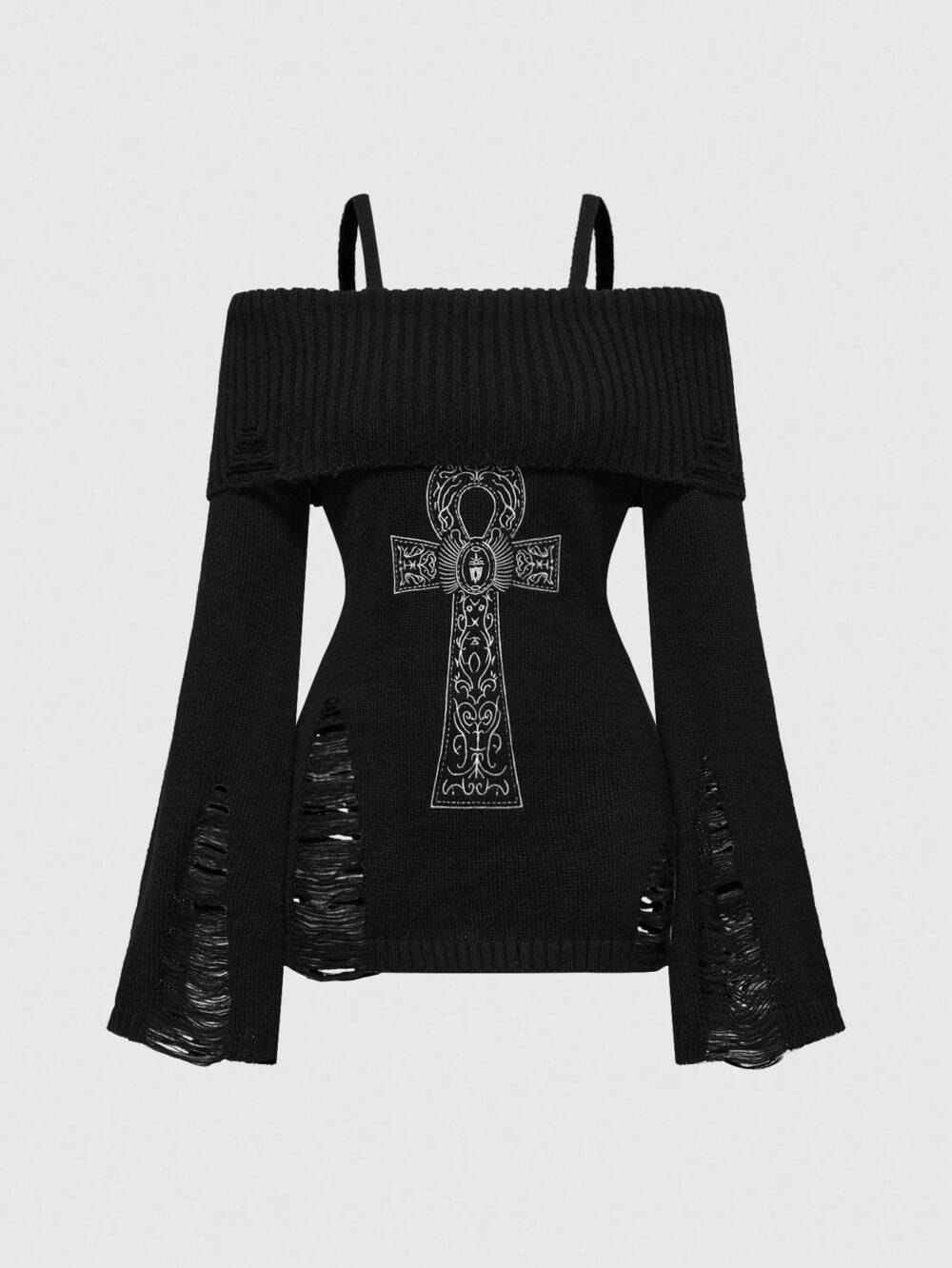 Romwe Pullover Ankh Reverie