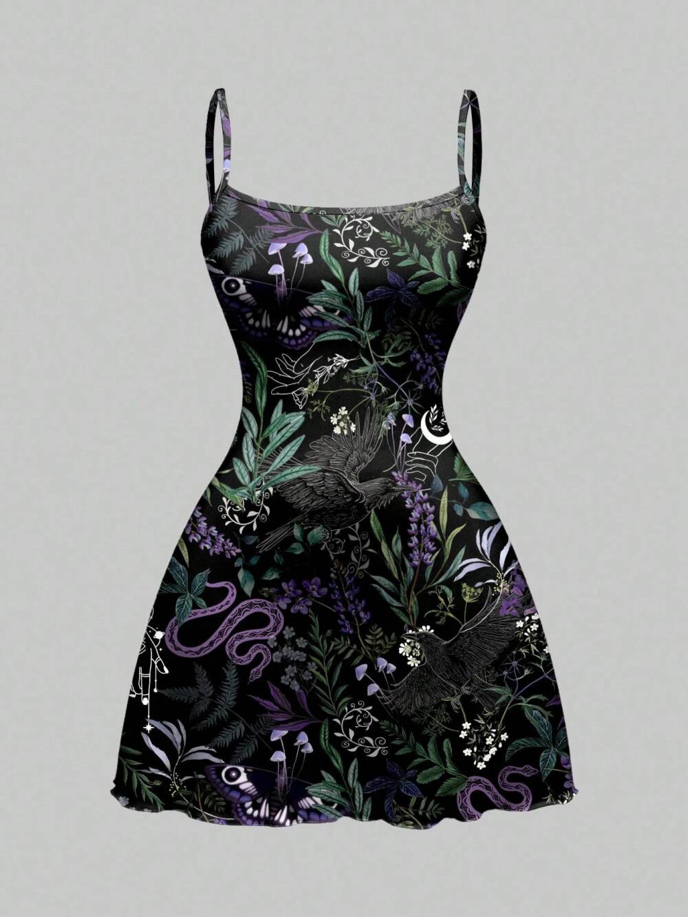 Romwe Kleid Serpent Garden