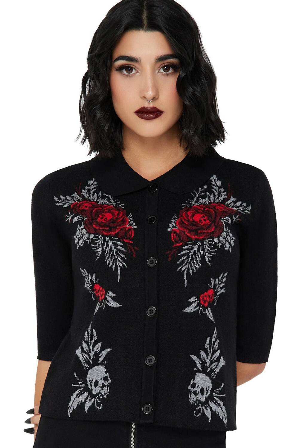 Killstar Strickjacke Batty Blaze