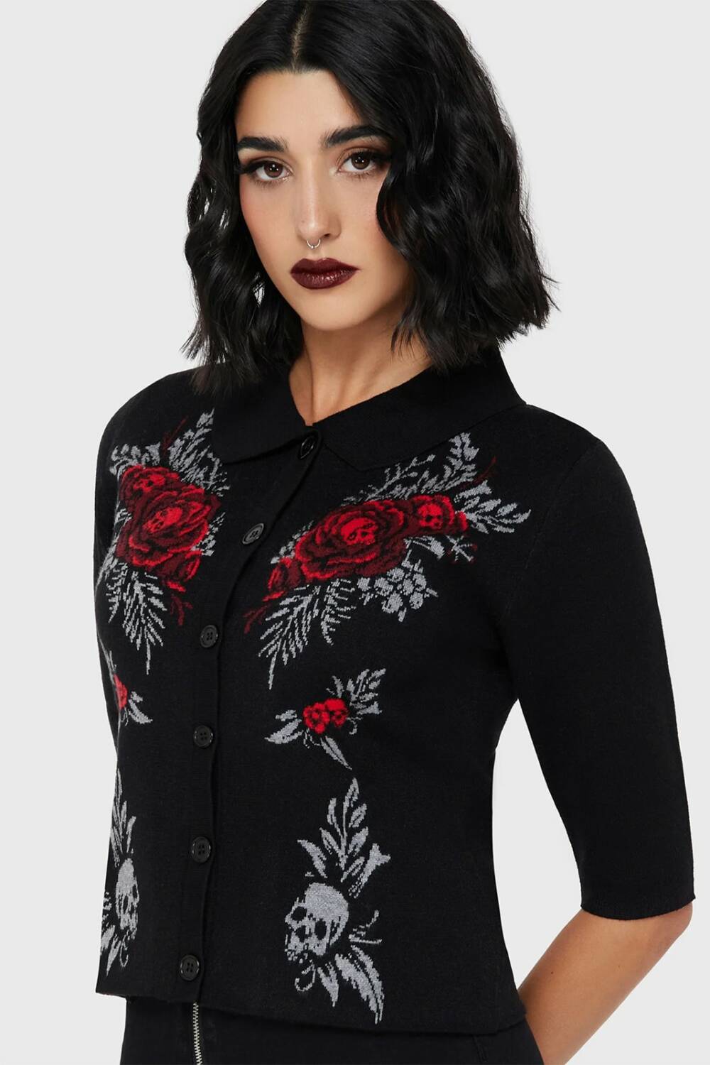 Killstar Strickjacke Batty Blaze – Bild 3