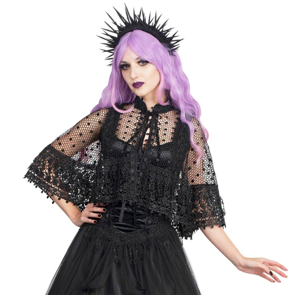 Sinister Cape Moonlit Widow Lace