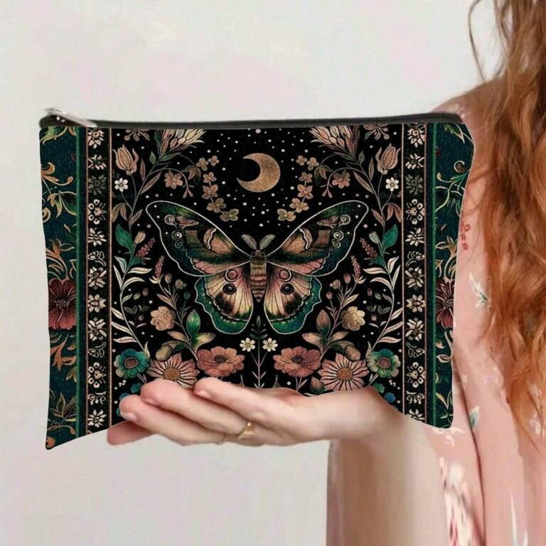 Mad Moonshine Moon Moth cosmetic bag