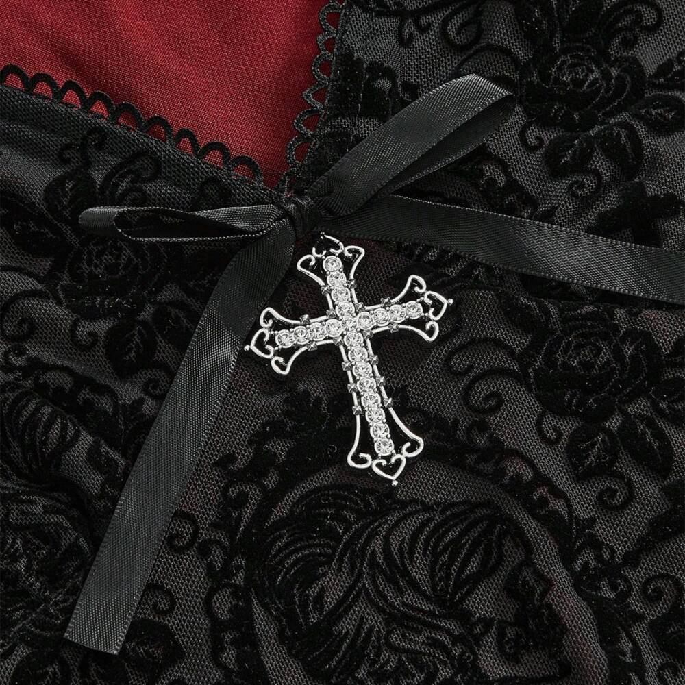 Romwe Top Crimson Churchyard – Bild 3
