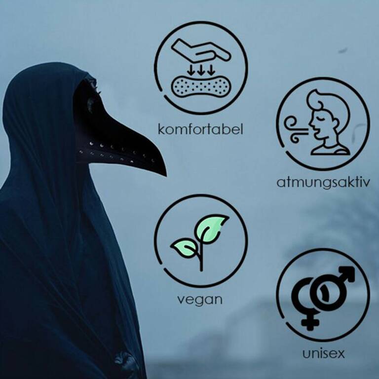 Zoelibat Kunstleder-Maske Pestdoktor – Bild 2