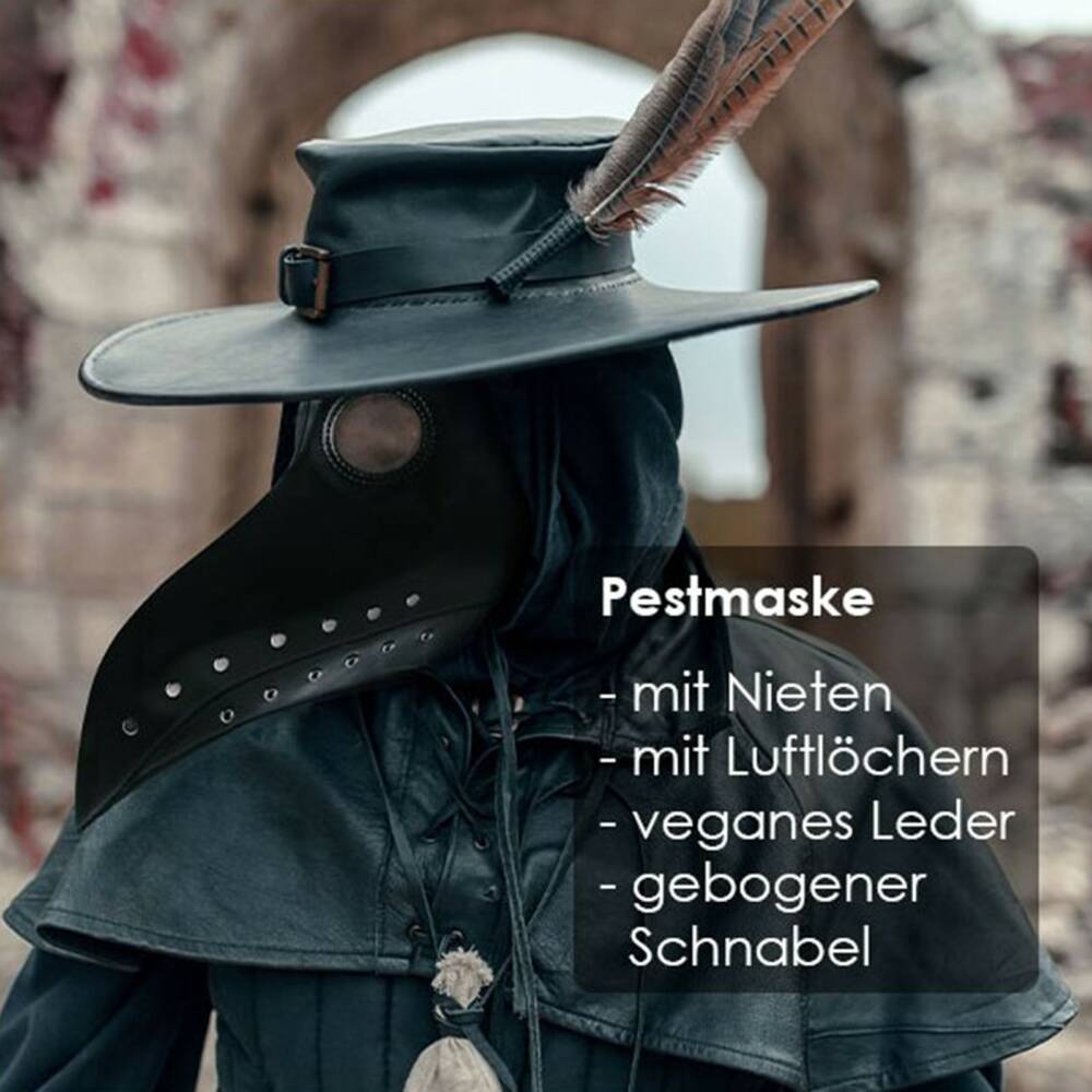 Zoelibat Kunstleder-Maske Pestdoktor – Bild 3