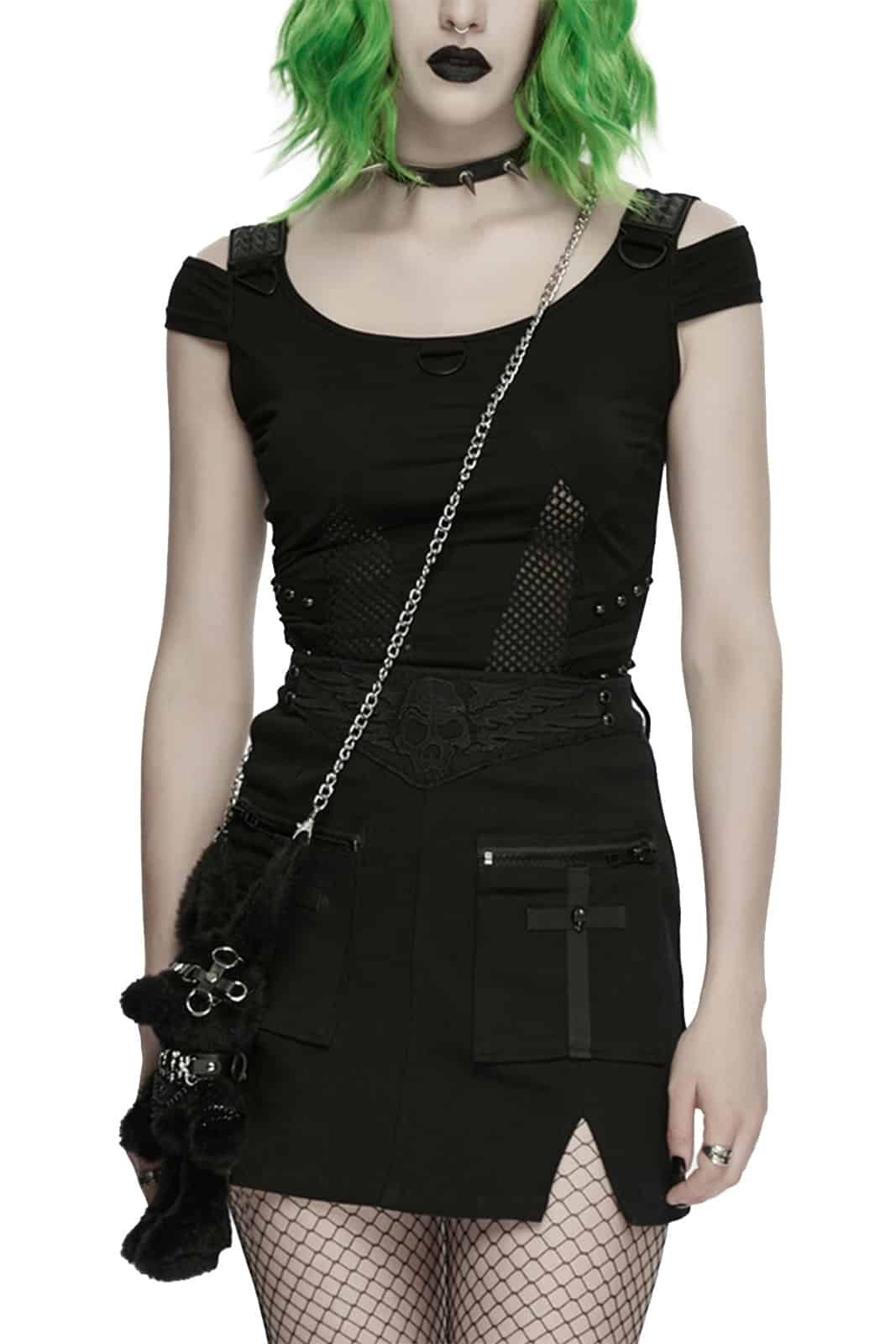 Punk Rave Stofftier Goth Voodoo Bunny Familiar – Bild 3