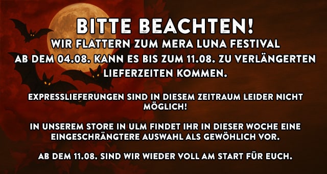 Besucht unseren Stand auf dem Mera Luna Festival