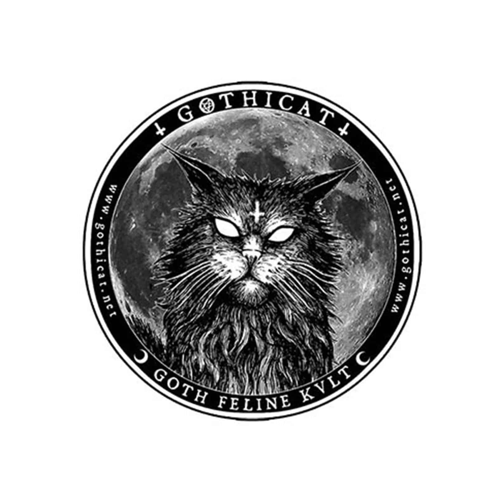 Gothicat Aufkleber Goth Feline Kult
