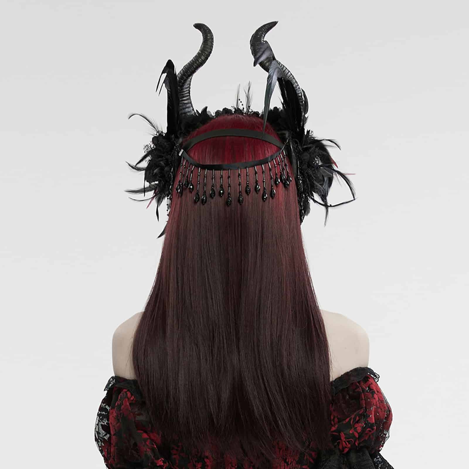 Punk Rave Haarreif Vampires Masquerade Horns – Bild 3