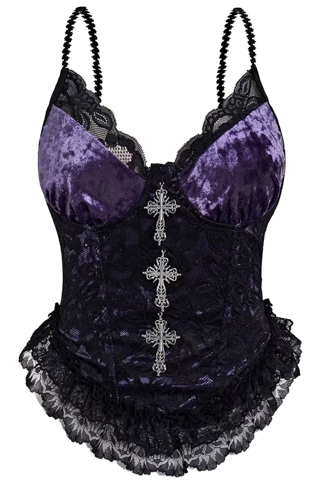 Moon Attic Top Purple Cross